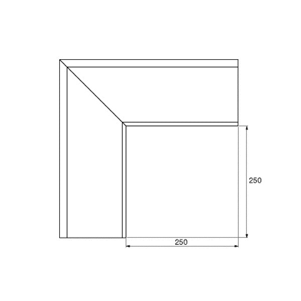 Lindab Magestic Galvanised Steel External Rectangular Gutter Angle 90 Degrees 140mm