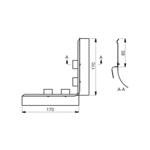 Lindab Magestic Galvanised Steel Gutter Corner Overflow Protector OSK