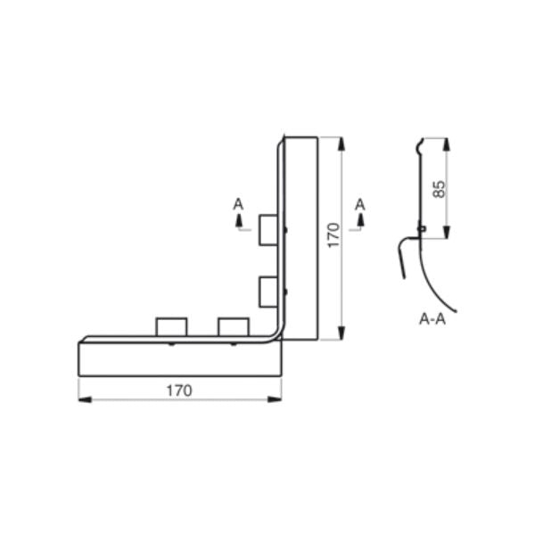 Lindab Magestic Galvanised Steel Gutter Corner Overflow Protector OSK