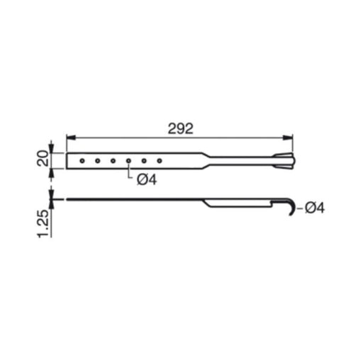 Lindab Magestic Galvanised Steel Gutter Stay Strap STAG