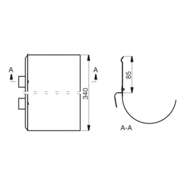 Lindab Magestic Galvanised Steel Gutter Straight Overflow Protector 125mm