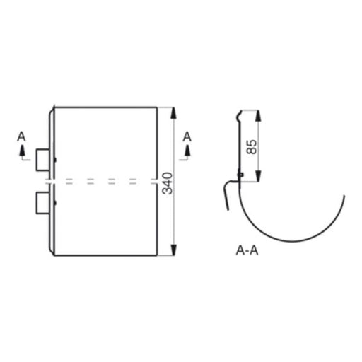 Lindab Magestic Galvanised Steel Gutter Straight Overflow Protector 150mm