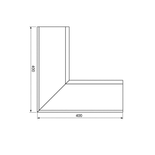 Lindab Magestic Galvanised Steel Internal Rectangular Gutter Angle 90 Degrees 140mm