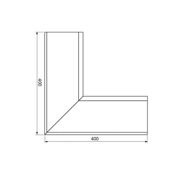 Lindab Magestic Galvanised Steel Internal Rectangular Gutter Angle 90 Degrees 140mm