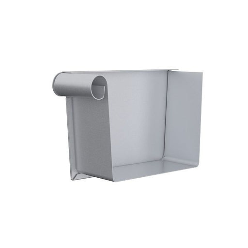 Lindab Magestic Galvanised Steel Left Hand Rectangular Stop End 140mm