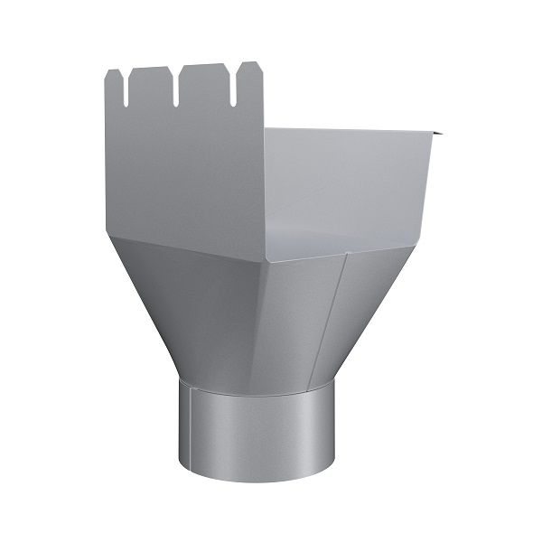 Lindab Magestic Galvanised Steel Rectangular Gutter Outlet 87mm 140mm