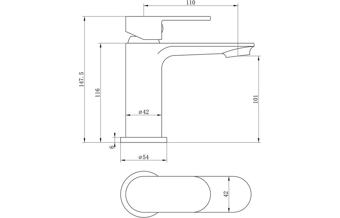 Liora Basin Mixer - Chrome