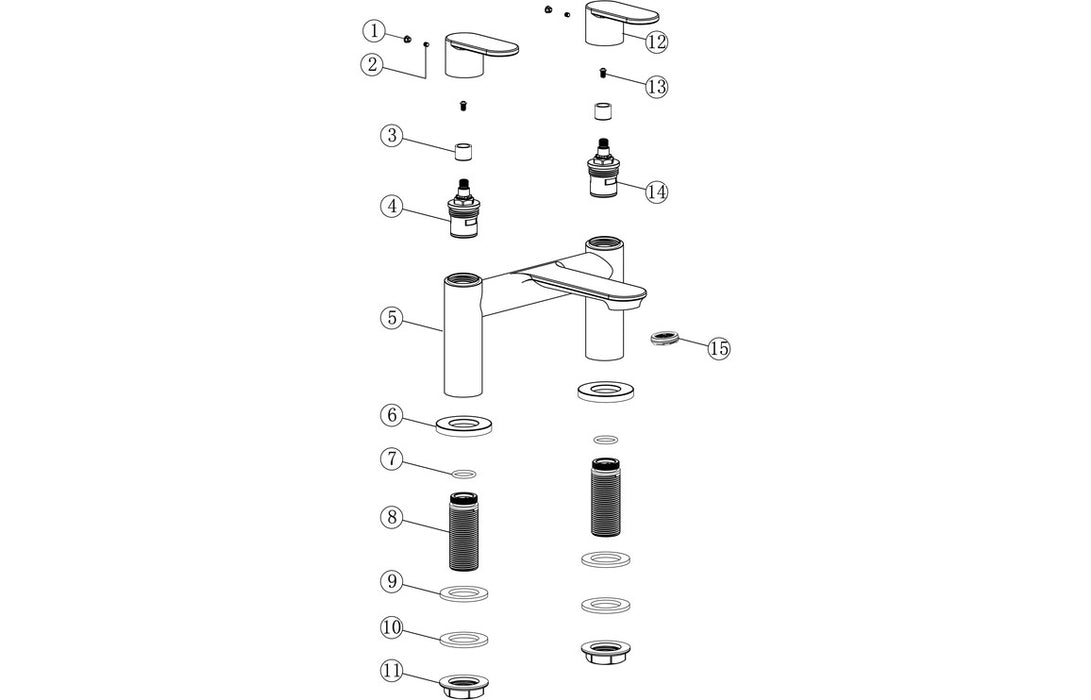 Liora Bath Filler - Chrome