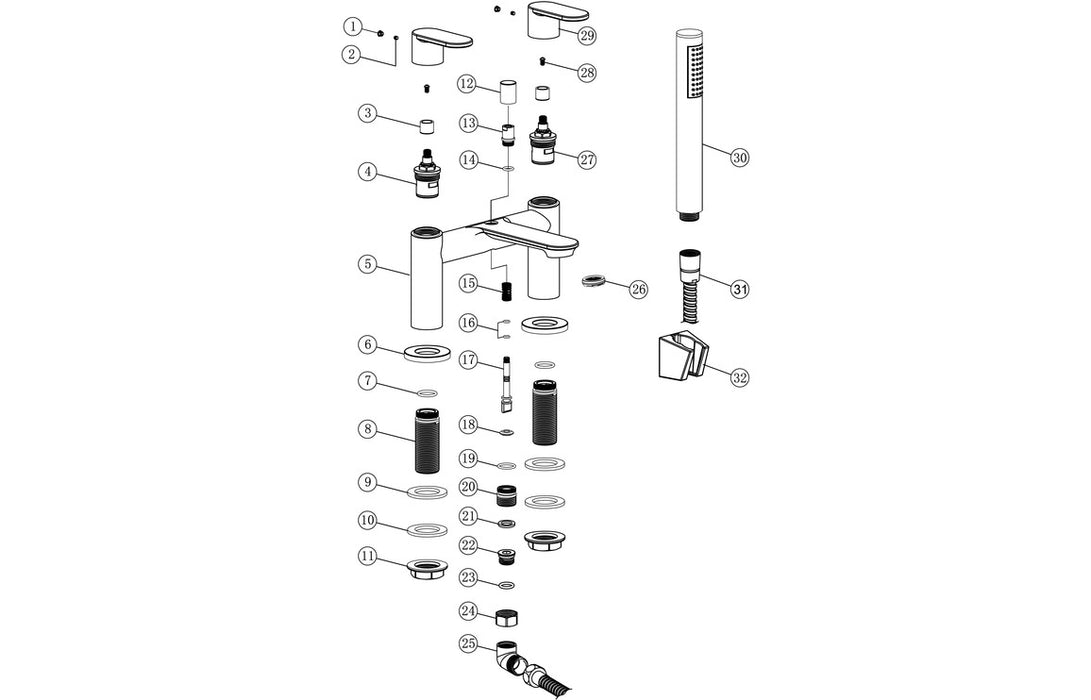 Liora Bath/Shower Mixer - Chrome