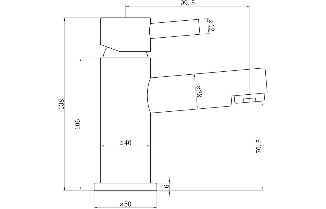 Lirana Basin Mixer & Waste - Chrome