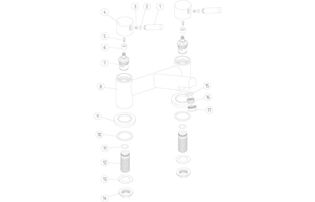 Lirana Bath Filler - Chrome