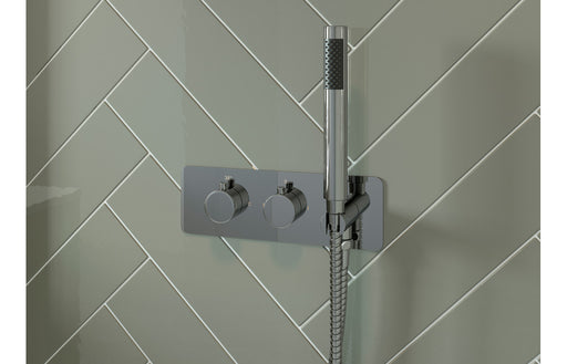 Moira Thermostatic Two Outlet Shower Valve w/Handset - Chrome