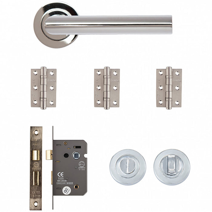 Deanta Ares Bathroom Kit Polished Chrome Finish