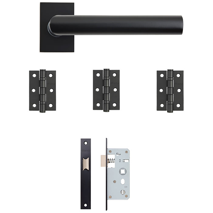 Deanta Ares Urban Latch Kit Matt Black Finish
