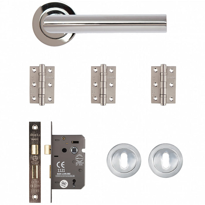 Deanta Ares Mortice Kit Polished Chrome Finish