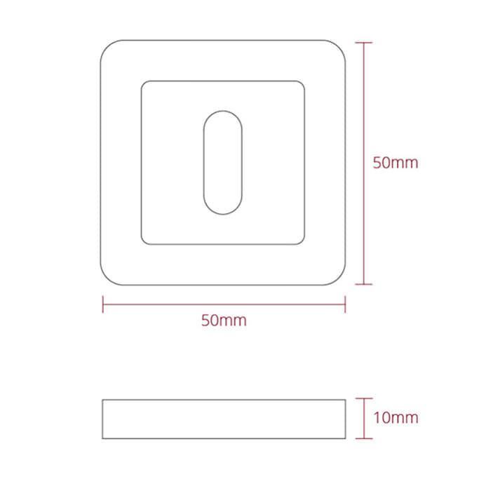 Deanta Escutcheon (Pair) Matt Satin Black/Chrome