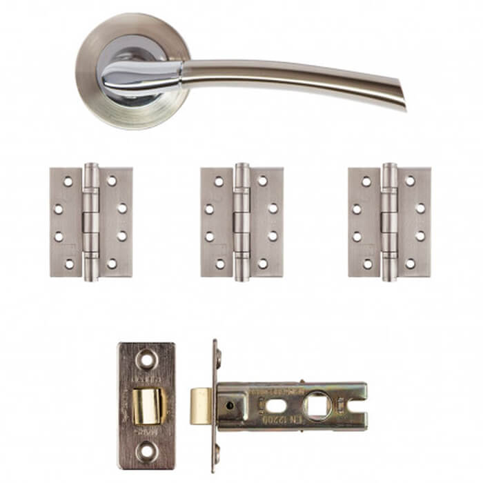Deanta Hera Latch Kit Satin Nickel Chrome Finish
