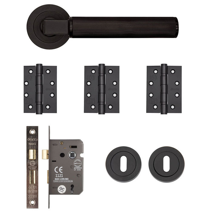 Deanta Delphi Mortice Kit Matt Antique Brass