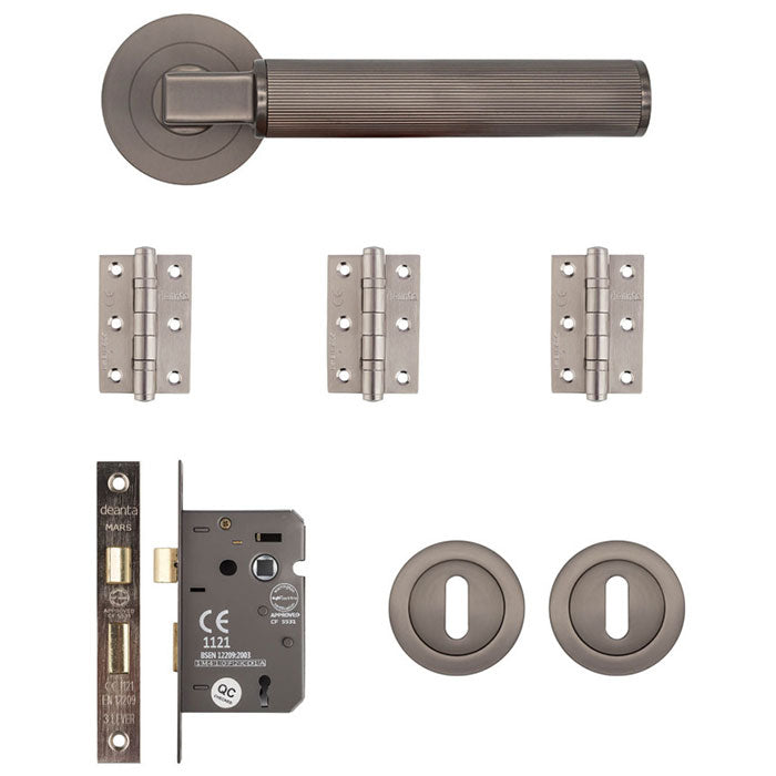 Deanta Delphi Mortice Kit Matt Antique Brass