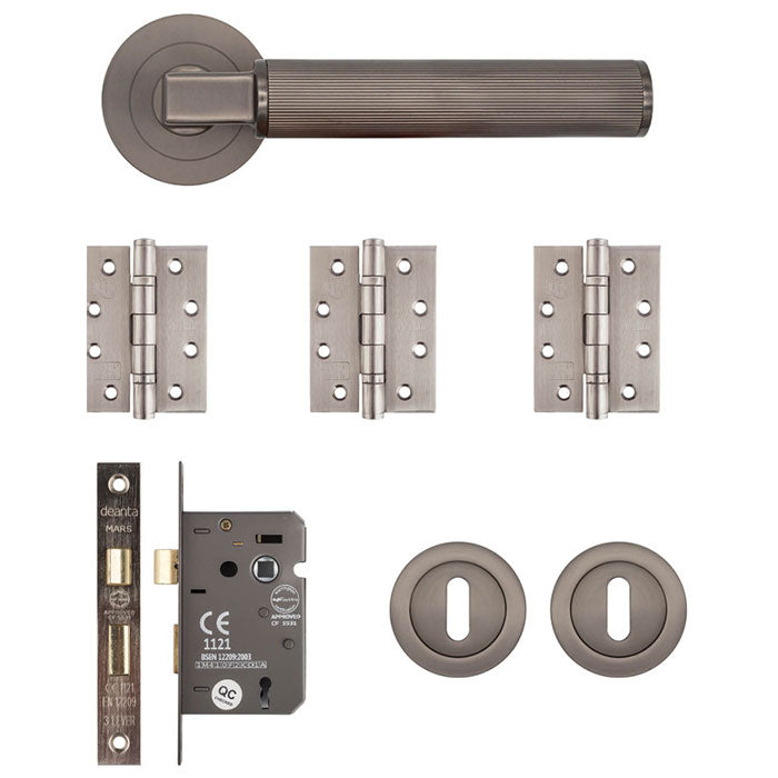 Deanta Delphi Mortice Kit Matt Antique Brass