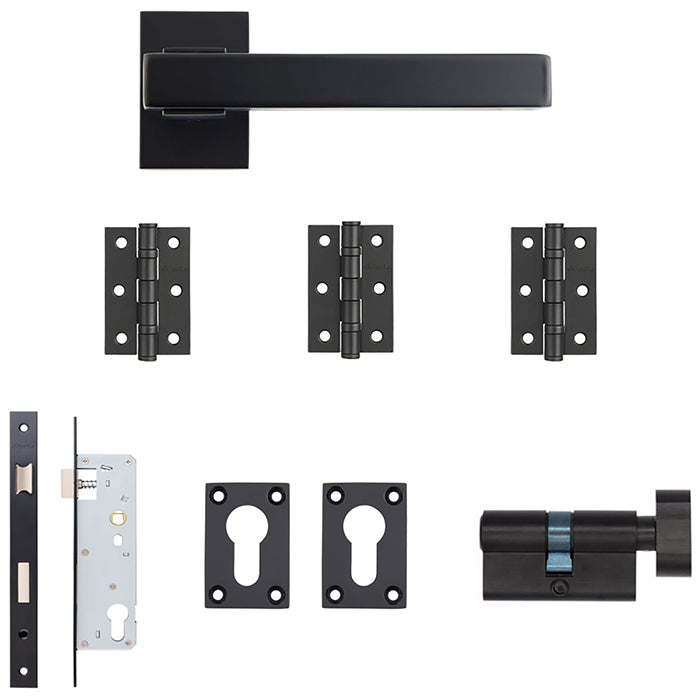 Deanta Argo Urban Sashlock Kit Matt Black Finish and  Satin Nickel Chrome Finish