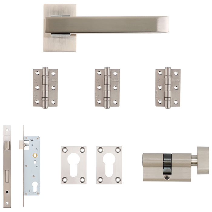 Deanta Argo Urban Sashlock Kit Matt Black Finish and  Satin Nickel Chrome Finish