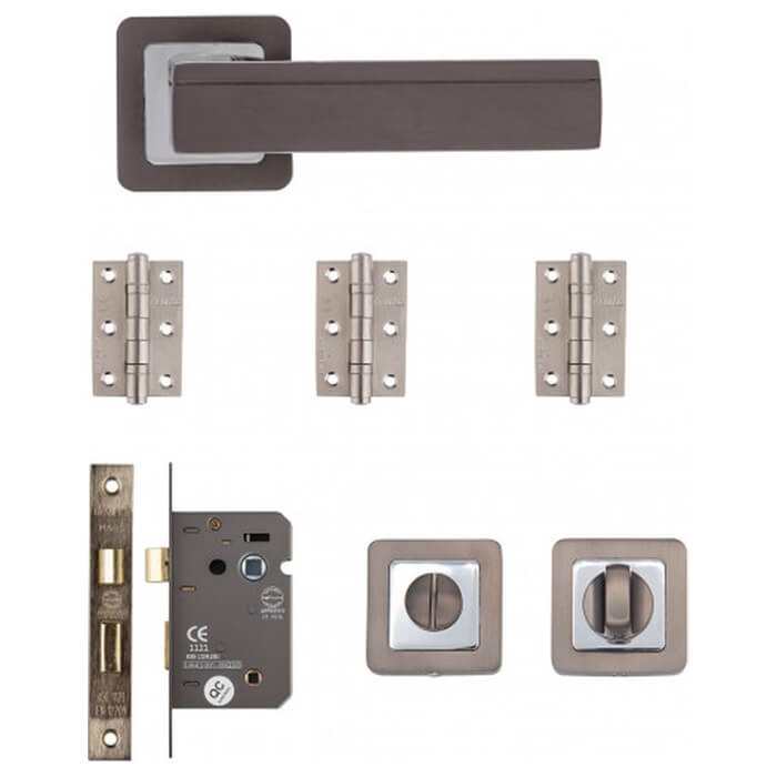 Deanta Invictus Bathroom Kit Matt Satin Black Finish