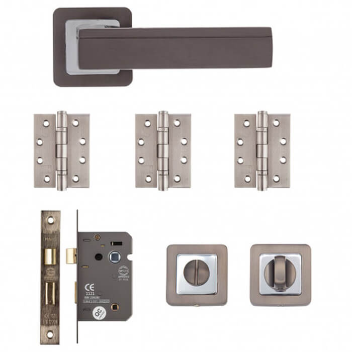 Deanta Invictus Bathroom Kit Matt Satin Black Finish