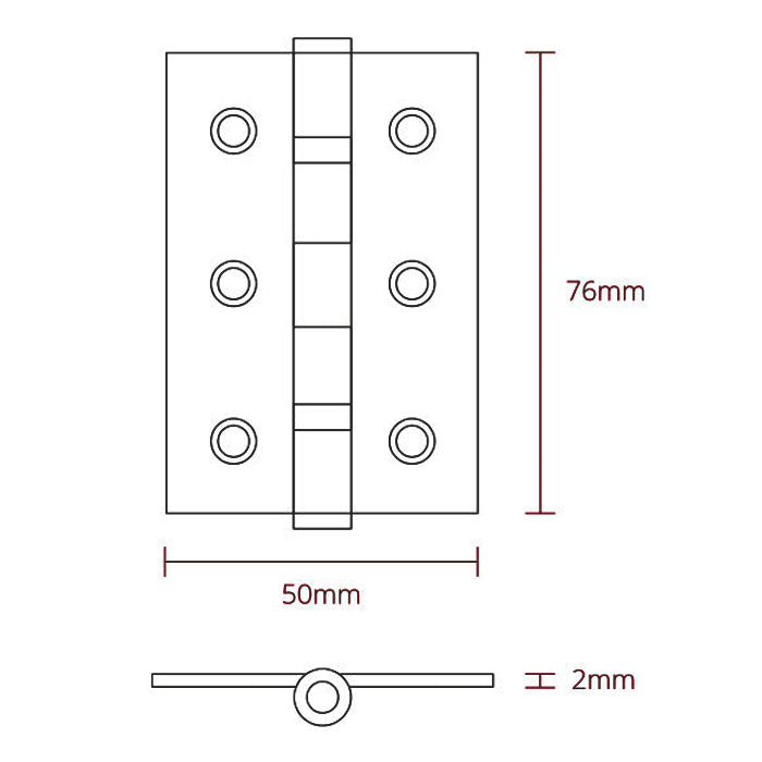 Deanta Mild Steel BSEN1935 Grade7 Hinges