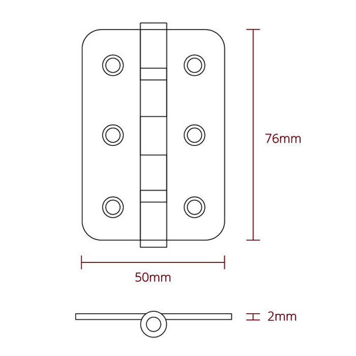 Deanta Mild Steel BSEN1935 Grade7 Hinges