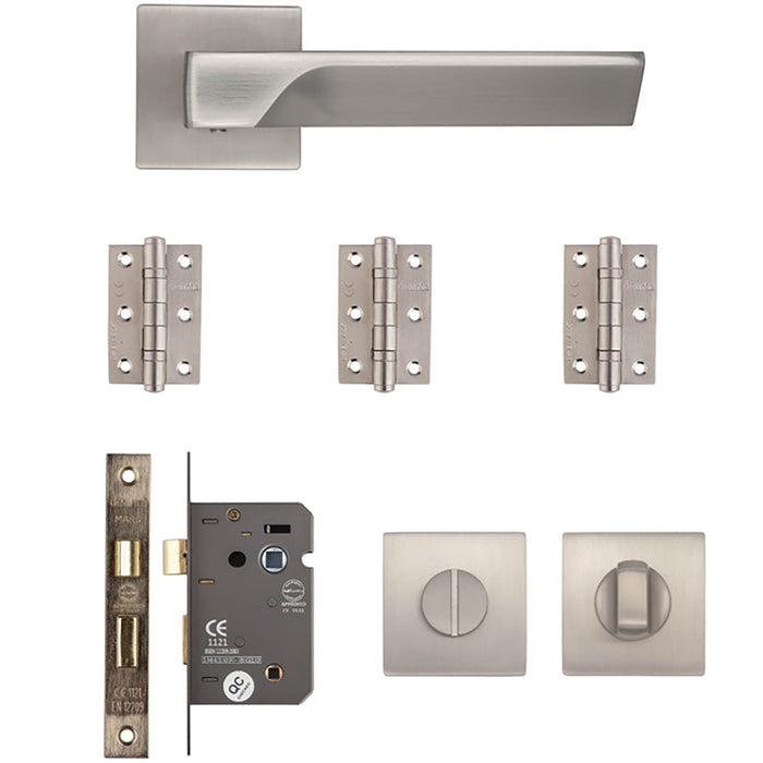 Deanta Athens Bathroom Kit Satin Nickel