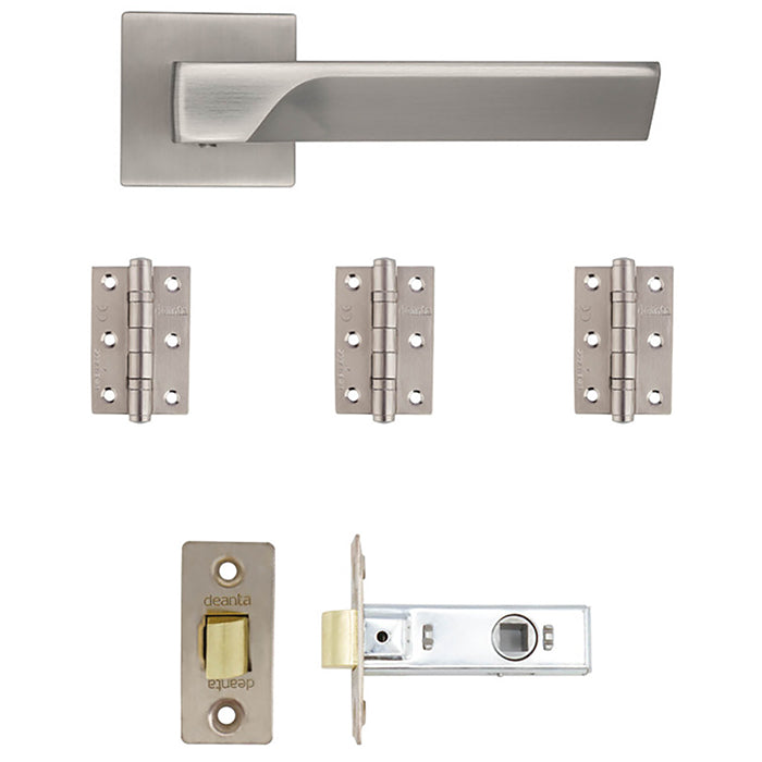 Deanta Athens Latch Kit Satin Nickel