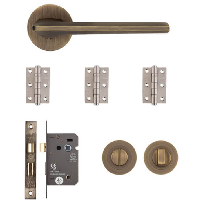 Deanta Ithaca Bathroom Kit Matt Antique Brass