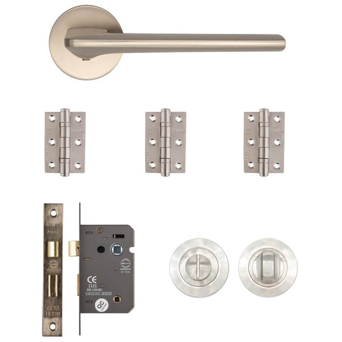 Deanta Ithaca Bathroom Kit Satin Nickel