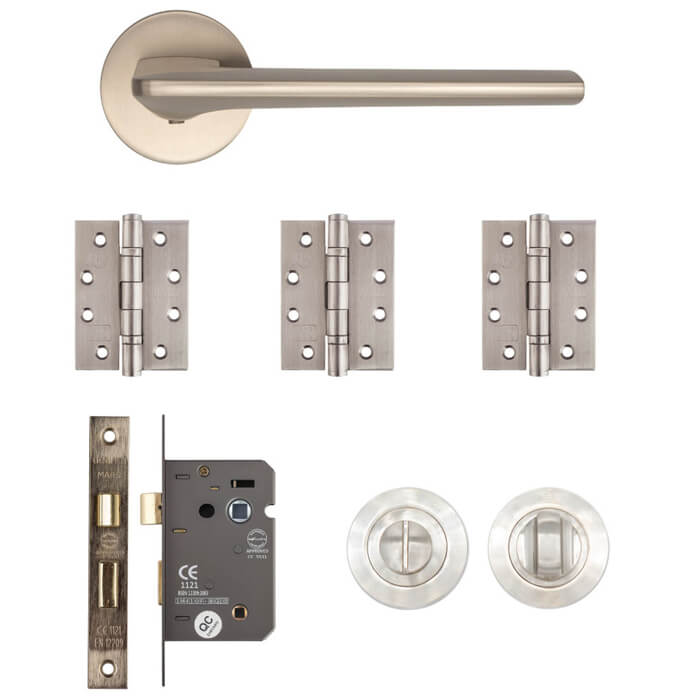 Deanta Ithaca Bathroom Kit Satin Nickel