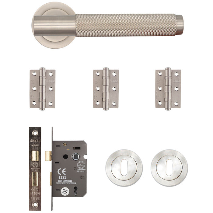 Deanta Sparta Mortice Kit Satin Nickel