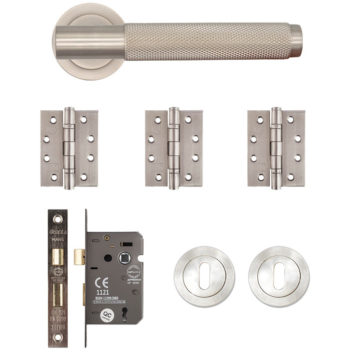 Deanta Sparta Mortice Kit Satin Nickel