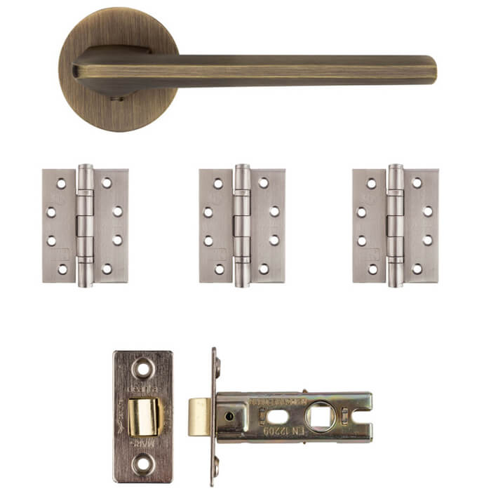 Deanta Ithaca Latch Kit Matt Antique Brass