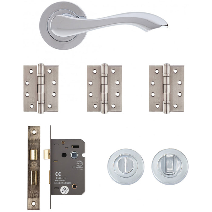 Deanta Veritas Bathroom Kit Polished Chrome Finish