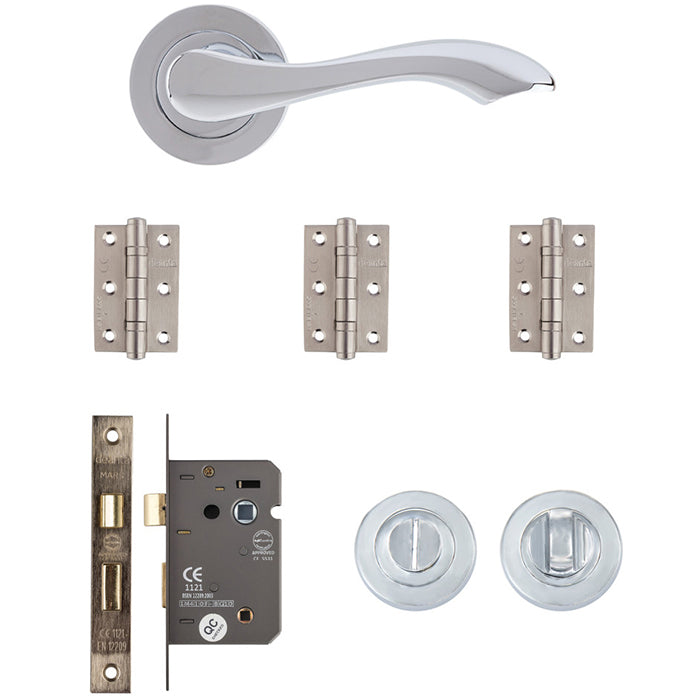Deanta Veritas Bathroom Kit Polished Chrome Finish
