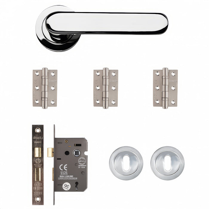 Deanta Parga Mortice Kit Polished Chrome Finish
