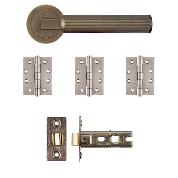 Deanta Delphi Latch Kit Matt Antique Brass