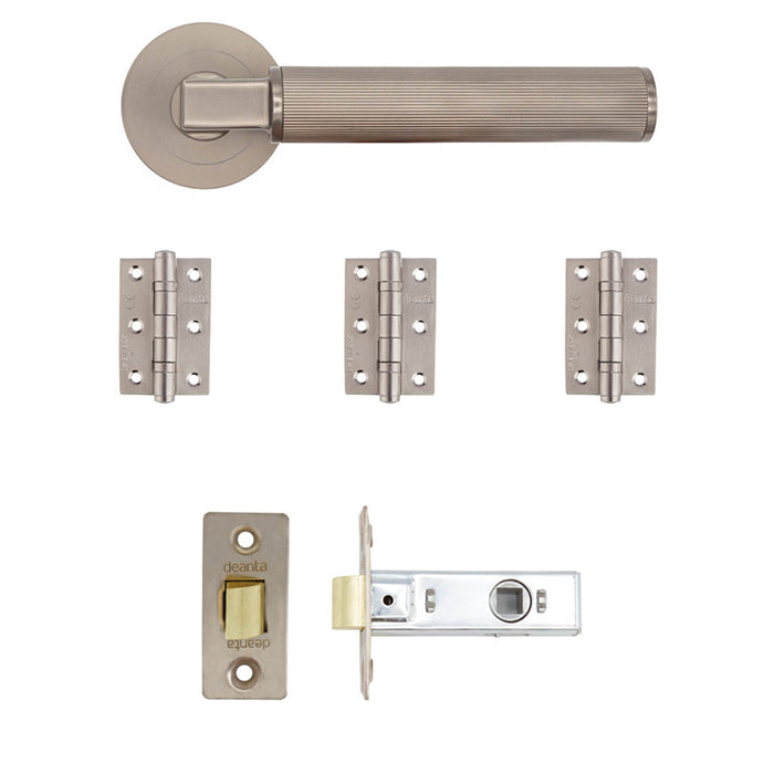 Deanta Delphi Latch Kit Satin Nickel