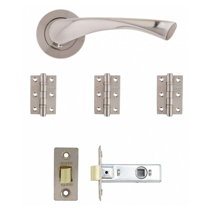Deanta Fortuna Latch Kit Satin Finish Finish
