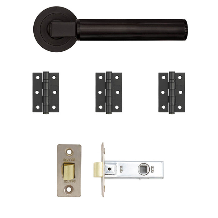 Deanta Delphi Latch Kit Matt Black