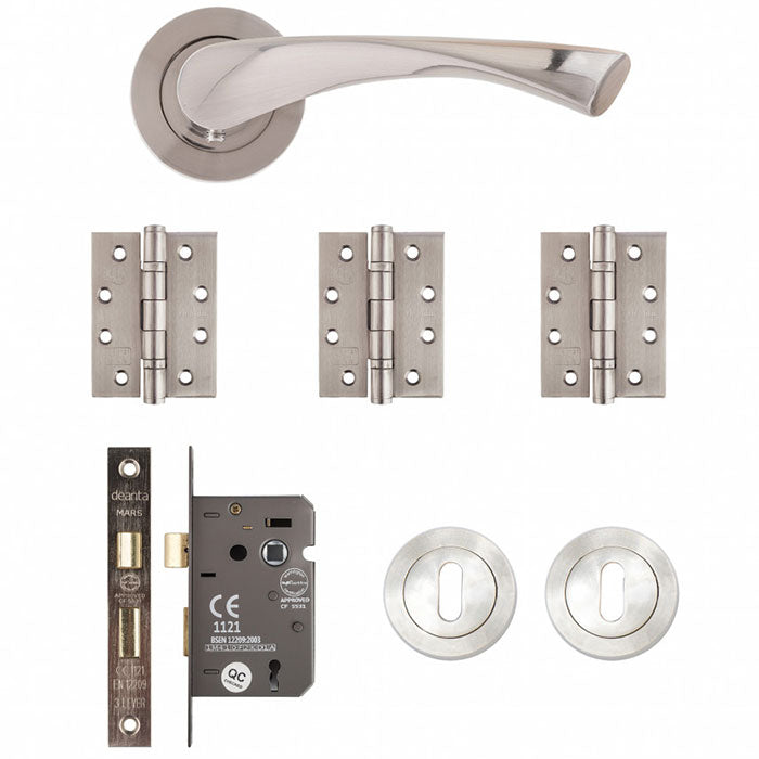Deanta Fortuna Mortice Kit Satin Finish Finish