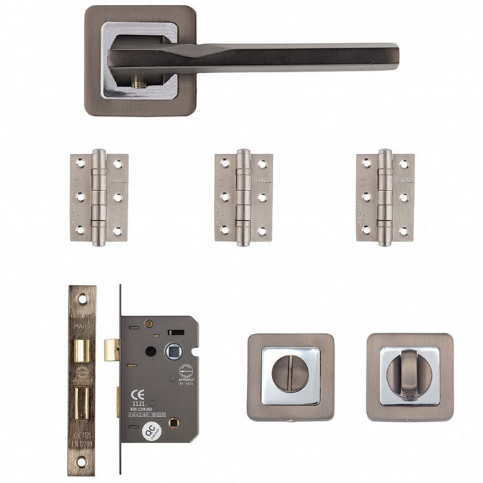 Deanta Hadrian Bathroom Kit Matt Satin Black Finish