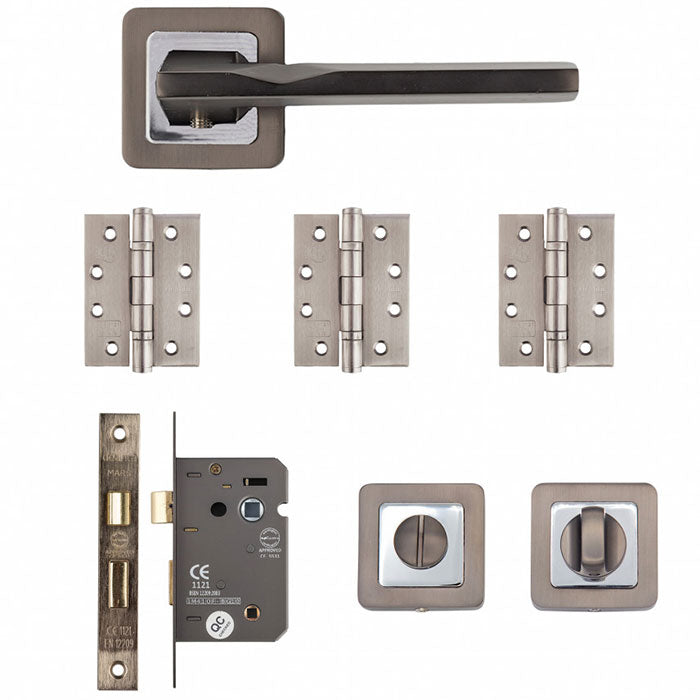 Deanta Hadrian Bathroom Kit Matt Satin Black Finish