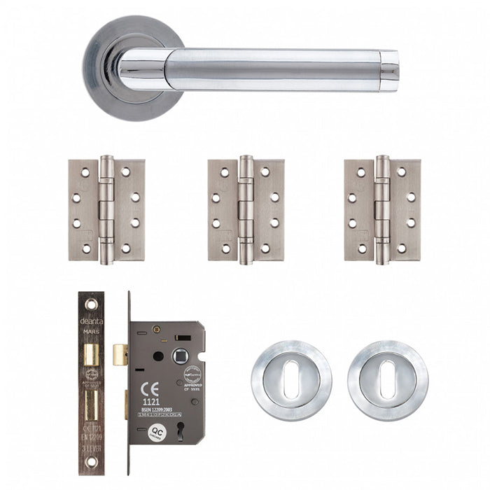Deanta Augustus Mortice Kit Matt Polished Chrome Finish