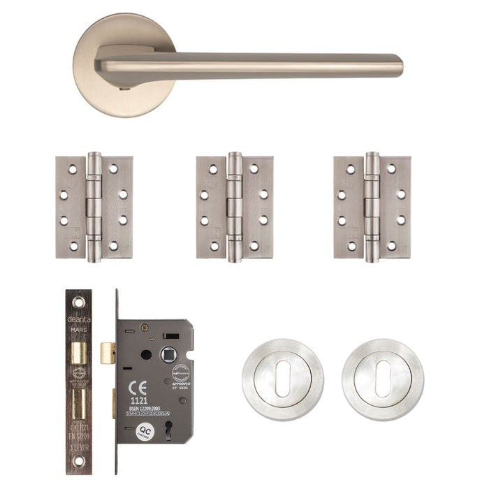 Deanta Ithaca Mortice Kit Satin Nickel